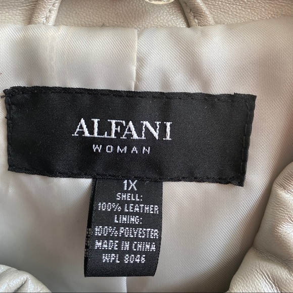 Alfani Lambskin Leather Jacket Blazer - Picture 3 of 4